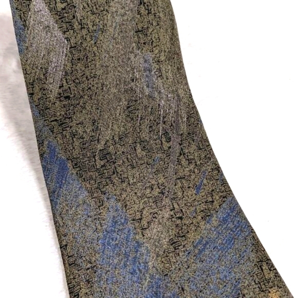 Vintage Men's "Krizia Uomo" Neutral Grey Understated Silk Tie Made in Italy - Picture 6 of 13